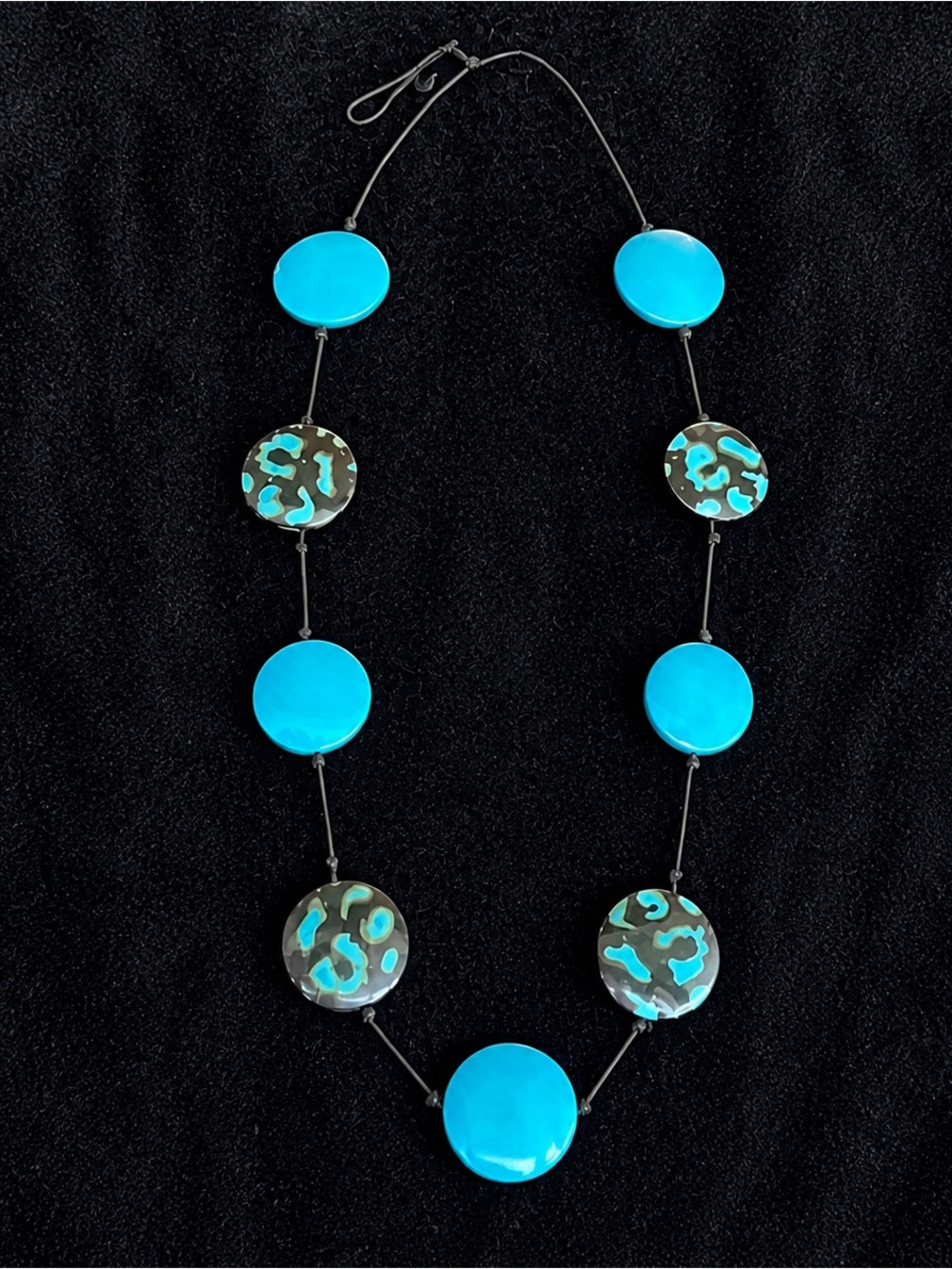 Turquoise Statement Disc Necklace